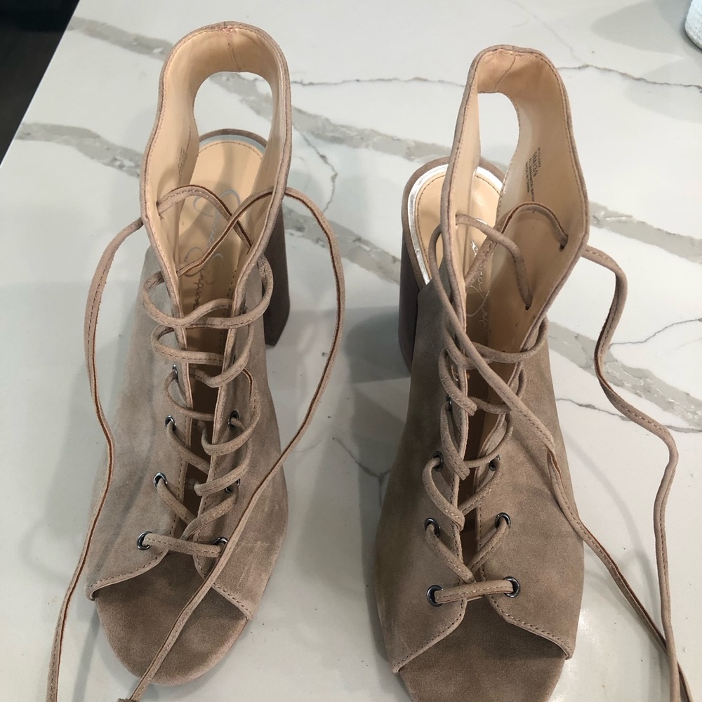Jessica Simpson lace up heels - Picture 2 of 11